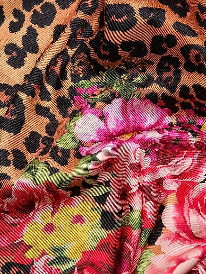 Printed Sleeveless Midi-Dress