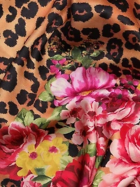Printed Sleeveless Midi-Dress