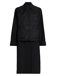 2-Piece Trench Coat & Puffer Vest Set