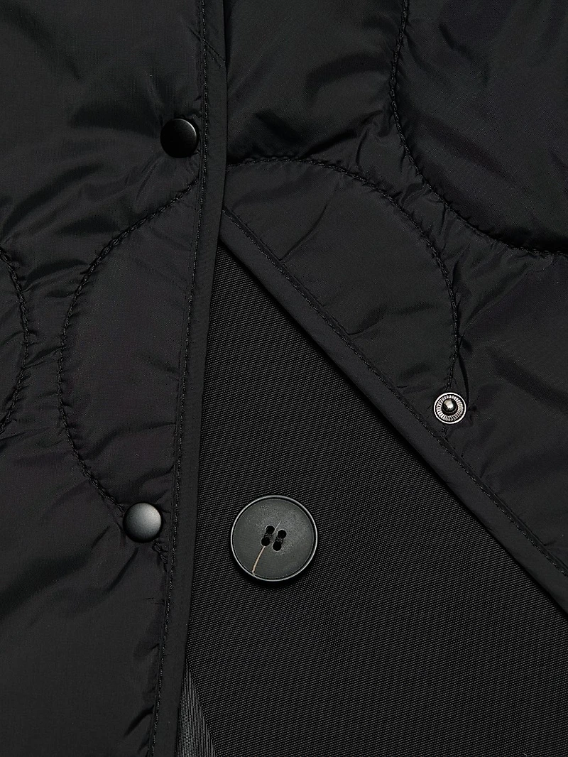 2-Piece Trench Coat & Puffer Vest Set