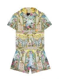 Little Boy's & Printed Camp Shirt