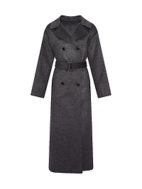 Belted Wool-Cashmere Trench Coat