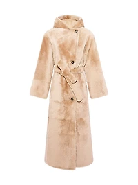 Manteau Shearling Hooded Coat
