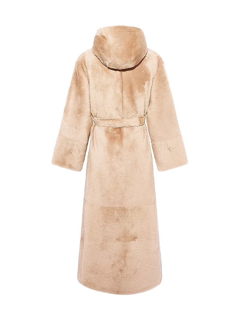Manteau Shearling Hooded Coat