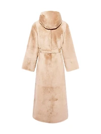 Manteau Shearling Hooded Coat