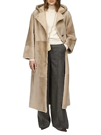 Manteau Shearling Hooded Coat