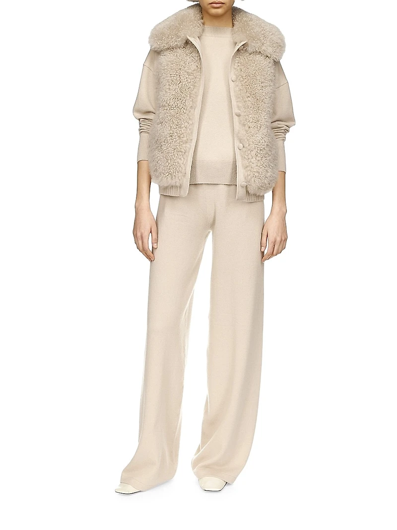 Shearling Button-Front Gilet