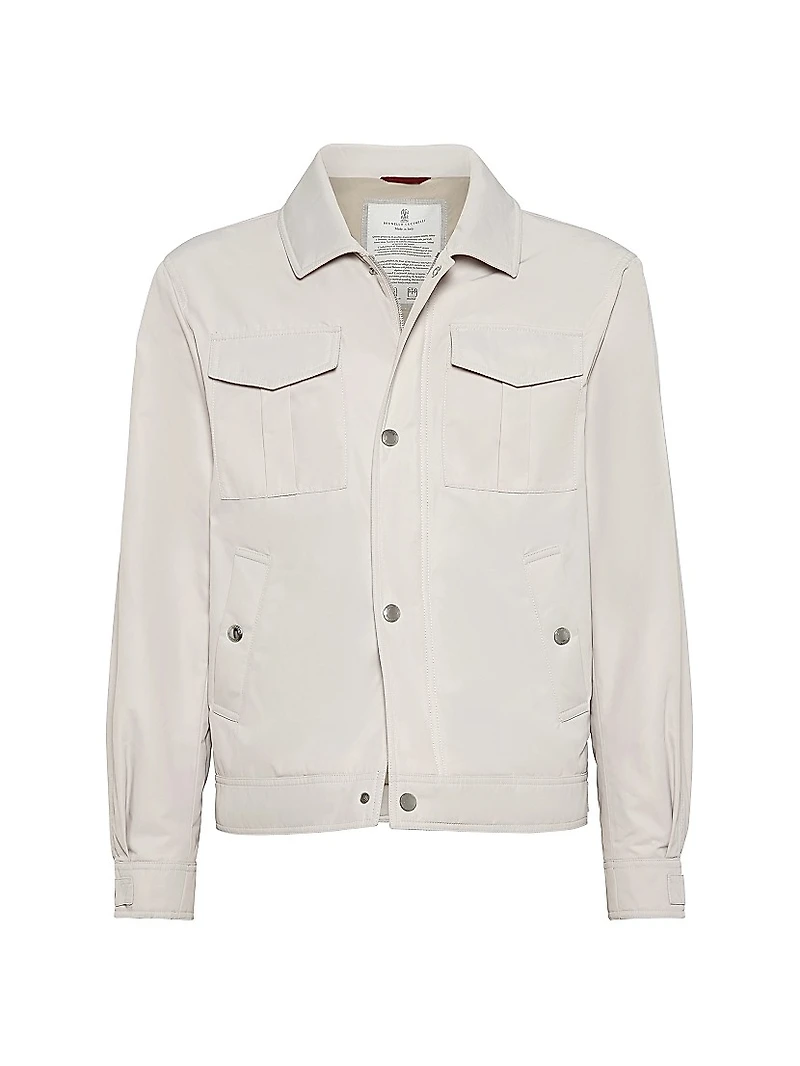 Techno Satin Bomber Jacket