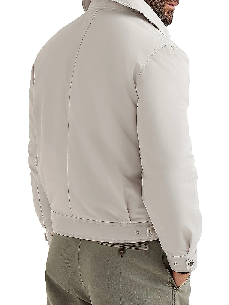 Techno Satin Bomber Jacket