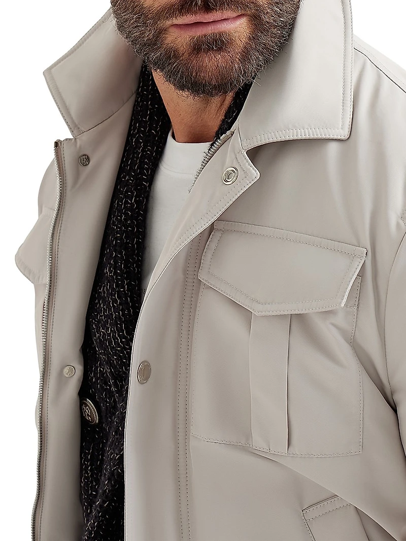 Techno Satin Bomber Jacket