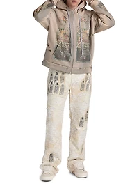 Faded Zip-Front Hoodie