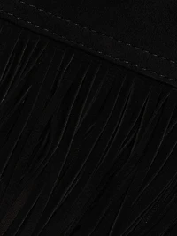 Saddle Leather Fringe Miniskirt