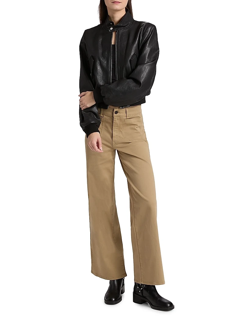 Le Slim High-Rise Wide-Leg Pants