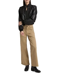 Le Slim High-Rise Wide-Leg Pants