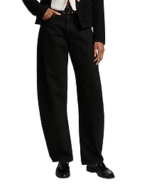 The Bubble High-Rise Barrel-Leg Jeans