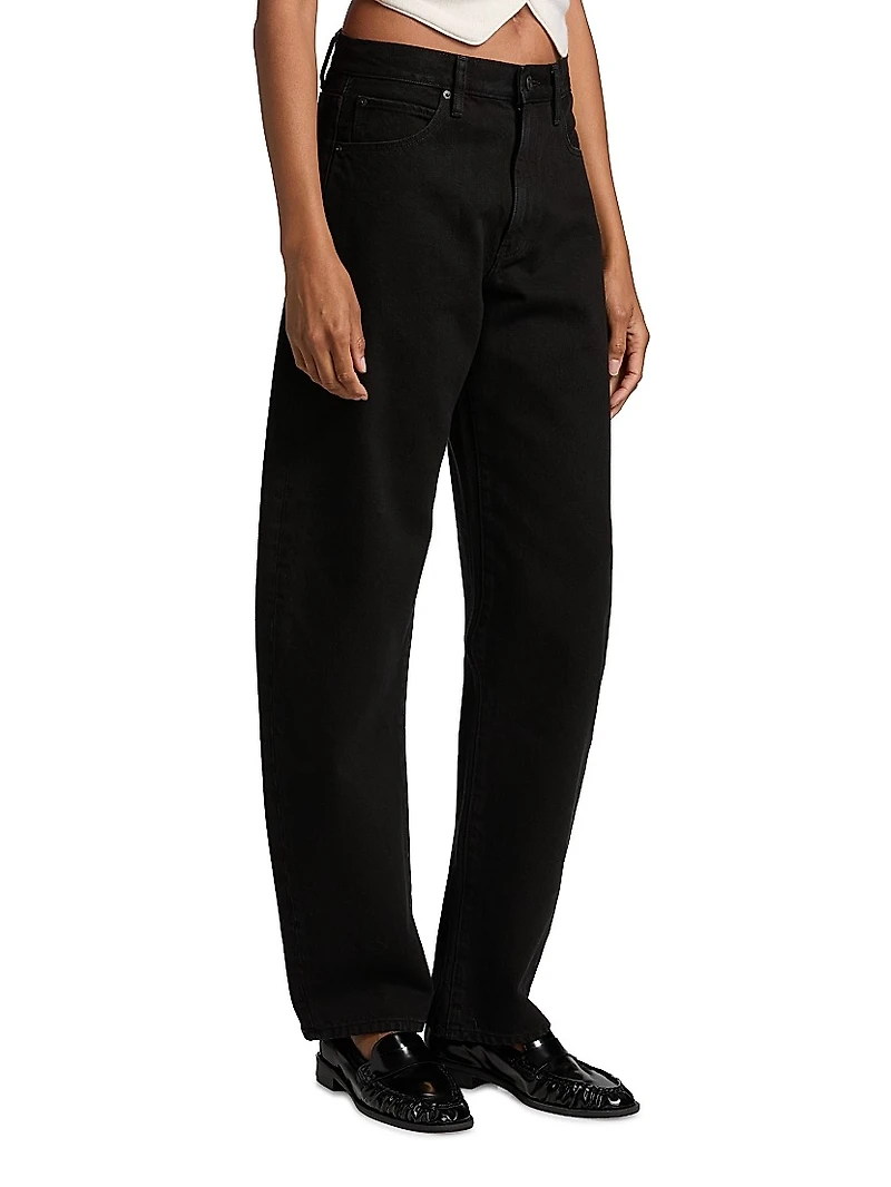 The Bubble High-Rise Barrel-Leg Jeans