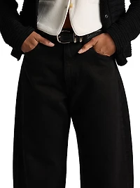 The Bubble High-Rise Barrel-Leg Jeans