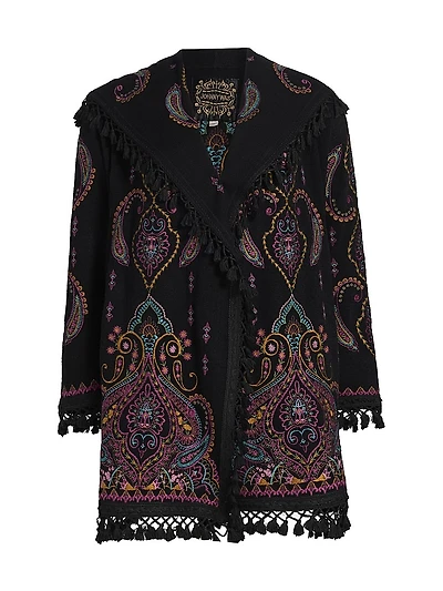 Biya Embroidered Midi Hoodie