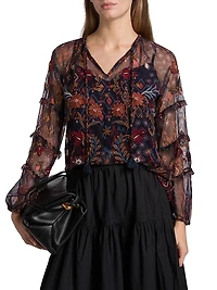 Saphire Monika Mesh Blouse