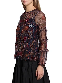 Saphire Monika Mesh Blouse