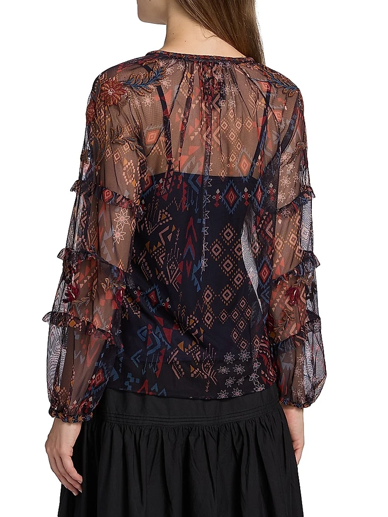 Saphire Monika Mesh Blouse