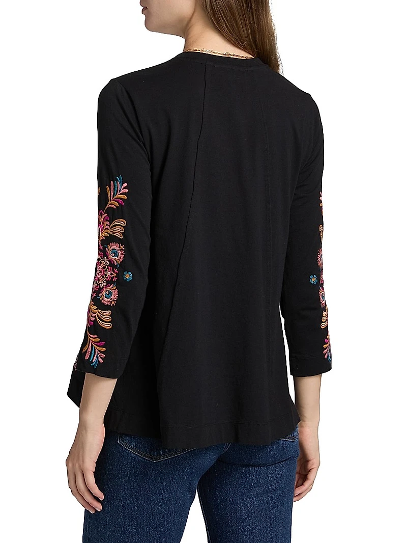 Brandi Raw-Seam Swing T-Shirt