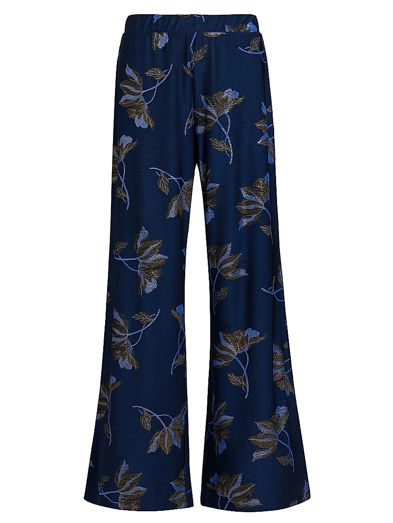 Jenna Metallic Floral Easy Pants