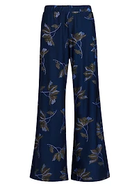 Jenna Metallic Floral Easy Pants