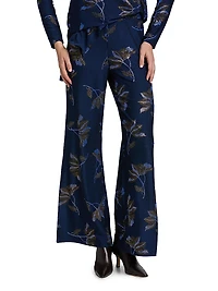 Jenna Metallic Floral Easy Pants
