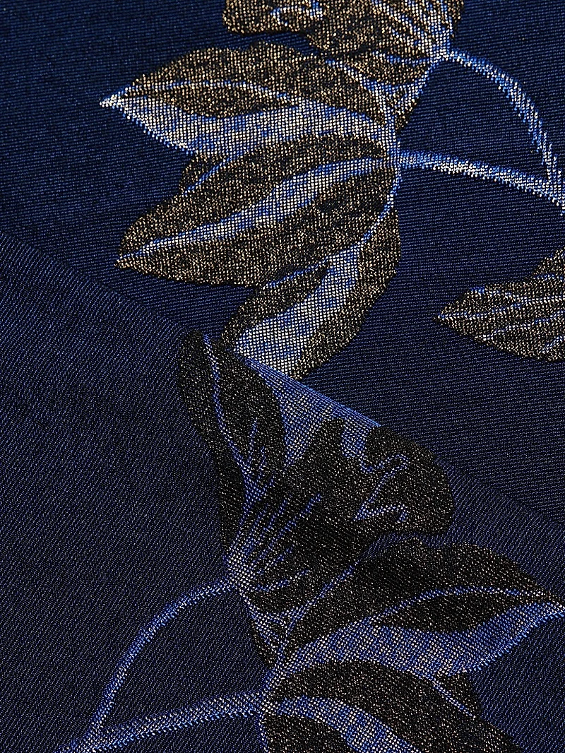 Jenna Metallic Floral Easy Pants