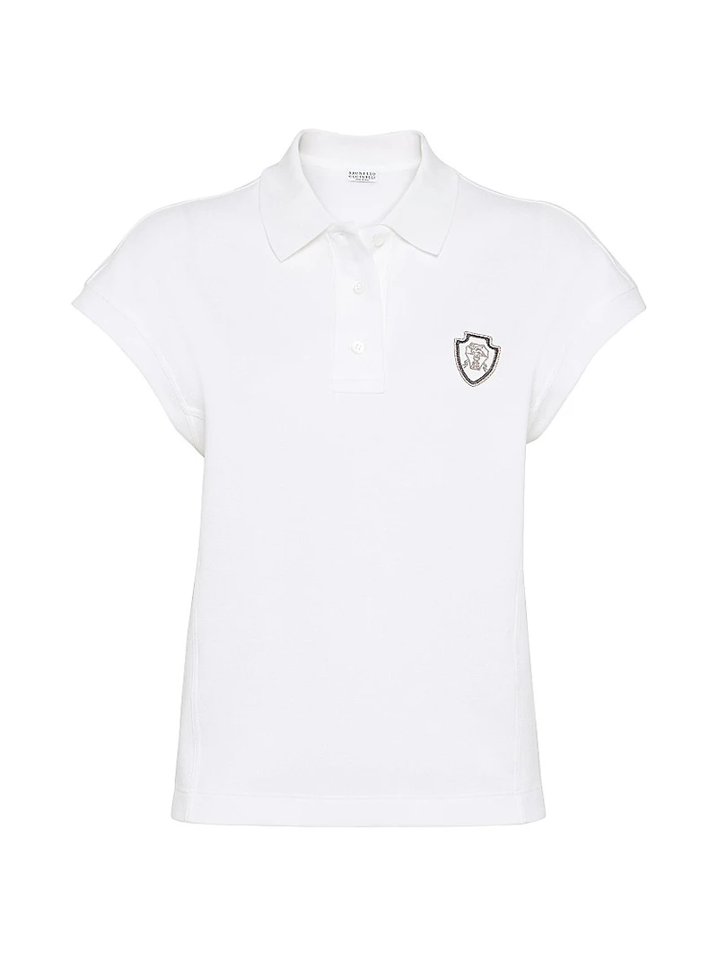 Techno Cotton Piqué Polo Shirt with Logo