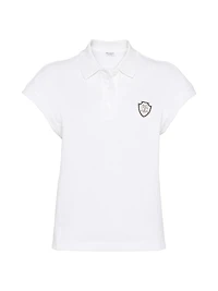 Techno Cotton Piqué Polo Shirt with Logo