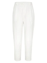 Garment Dyed Trousers American Pima Cotton Comfort Gabardine