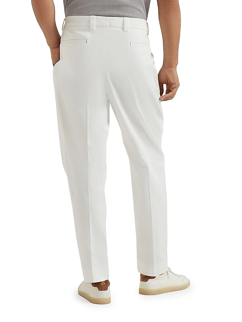 Garment Dyed Trousers American Pima Cotton Comfort Gabardine
