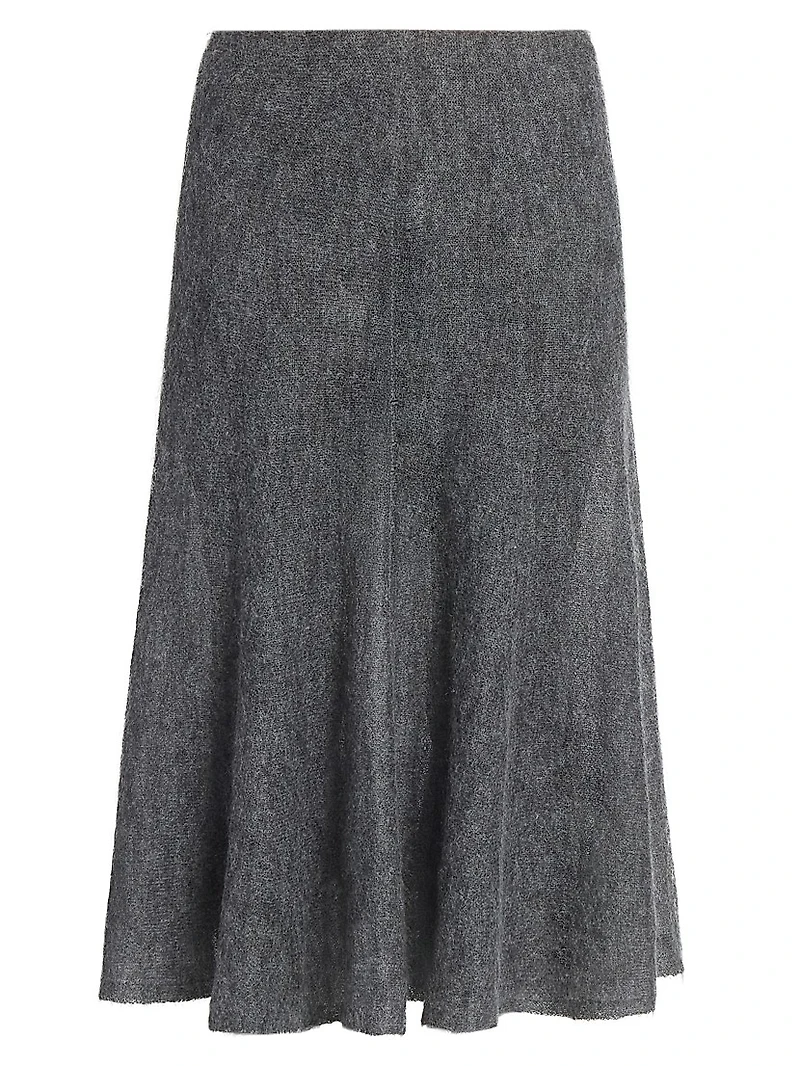 Circle Wool-Blend Midi-Skirt