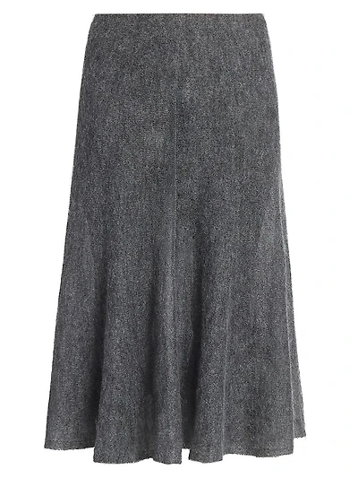 Circle Wool-Blend Midi-Skirt