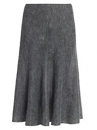 Circle Wool-Blend Midi-Skirt