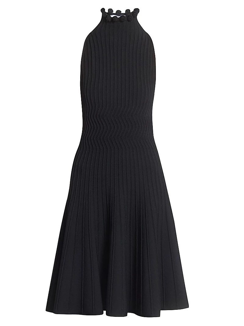 Knit Fit & Flare Midi-Dress