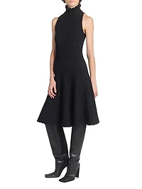 Knit Fit & Flare Midi-Dress