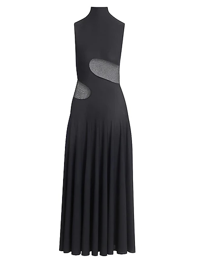 Jersey Fit & Flare Maxi Dress