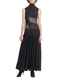 Jersey Fit & Flare Maxi Dress