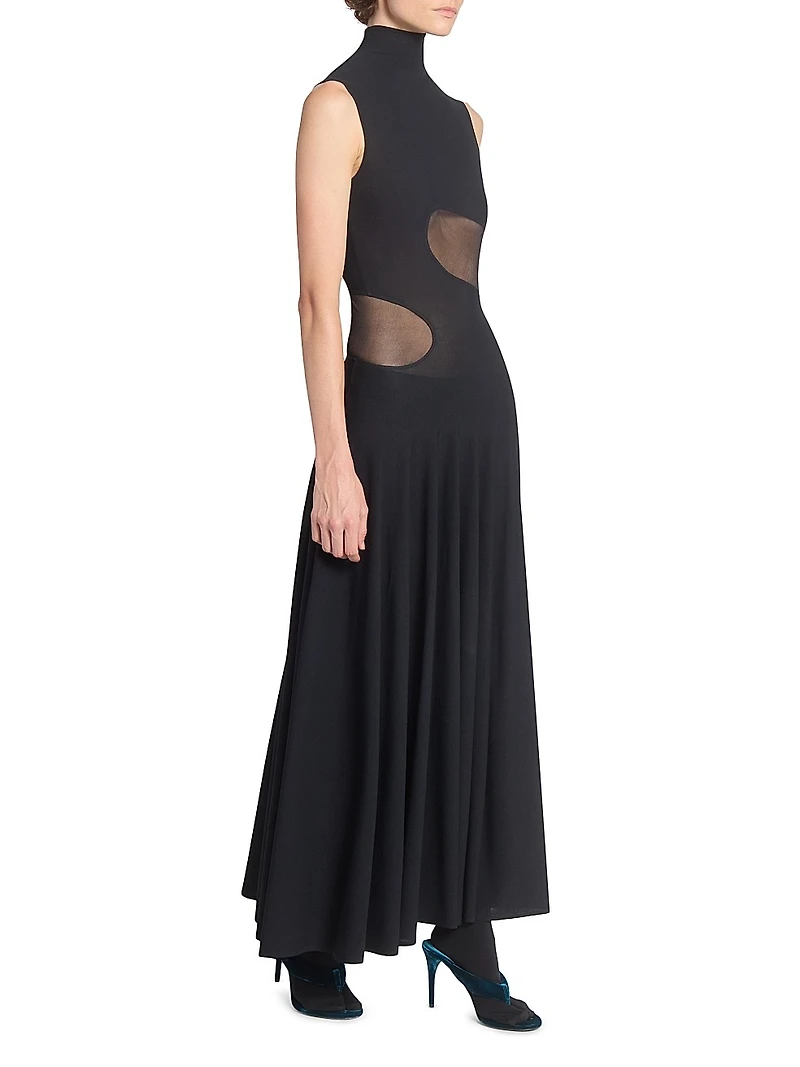 Jersey Fit & Flare Maxi Dress