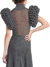 Mohair-Blend Padded Bodysuit