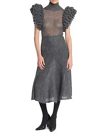 Mohair-Blend Padded Bodysuit