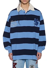 Neo Nostalgia Striped Cotton Rugby Sweater