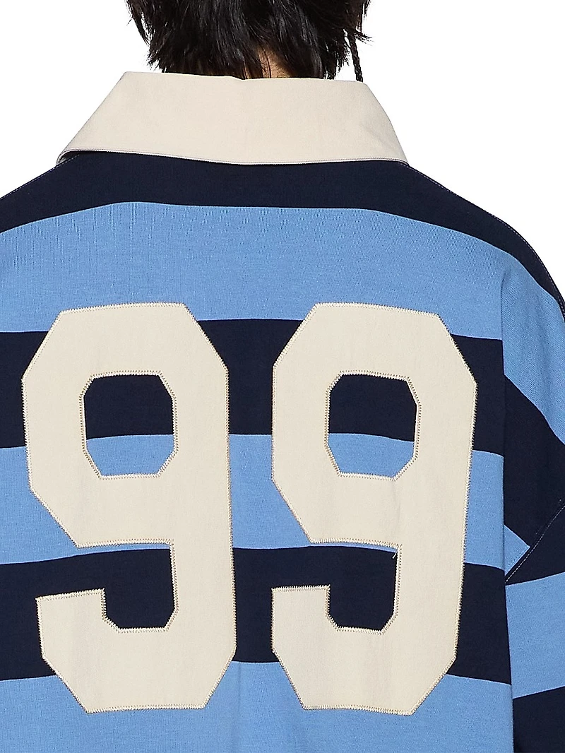 Neo Nostalgia Striped Cotton Rugby Sweater