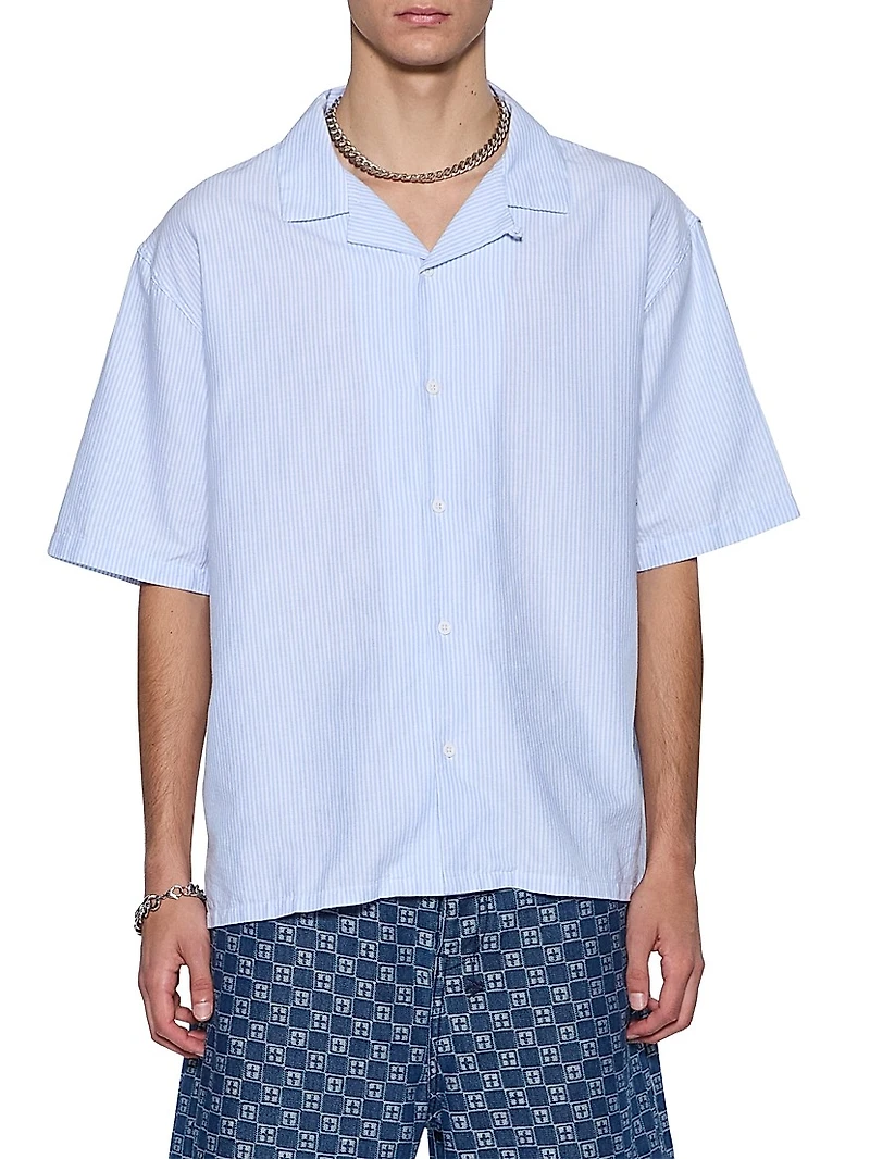 Neo Nostalgia Caring Striped Cotton Shirt