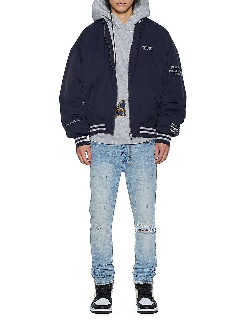 Neo Nostalgia Van Winkle Distressed Skinny Jeans