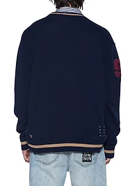 Neo Nostalgia Playoff Logo Cotton Cardigan