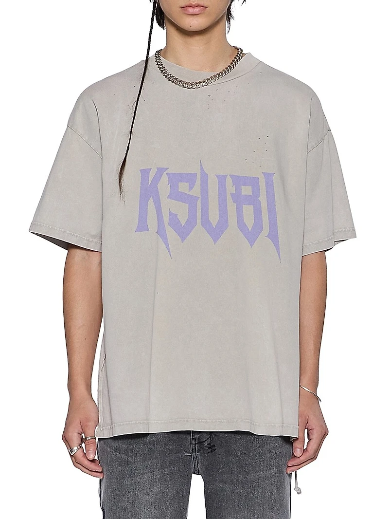 Neo Nostalgia Blasted Logo Cotton T-Shirt